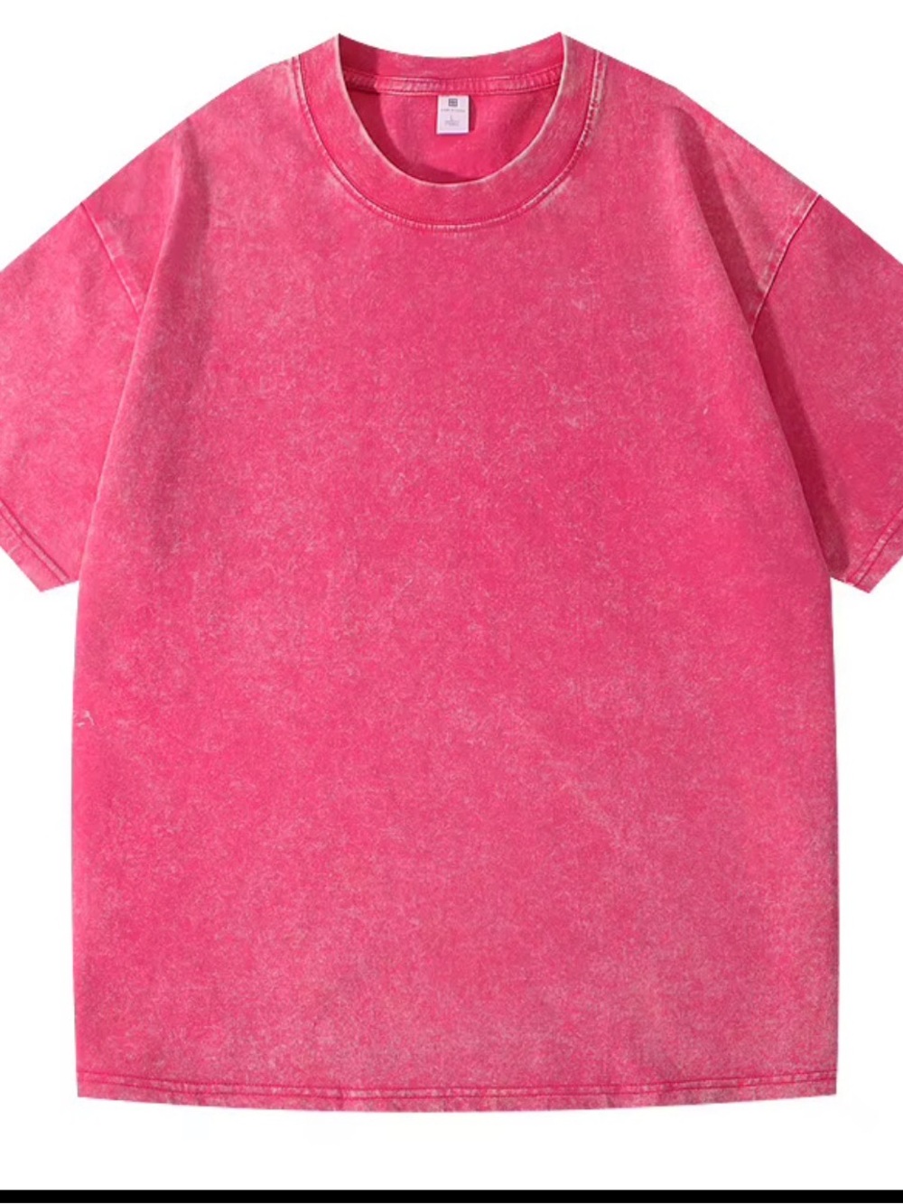 Kids Pink Mineral-Wash Crew Neck T-Shirt